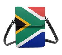 BSCKKDMN Petit sac à bandoulière en cuir PU avec drapeau de l'Afrique du Sud pour femme