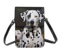 BSCKKDMN Petit sac à bandoulière en cuir synthétique avec bandoulière pour femme Motif chien dalmatien