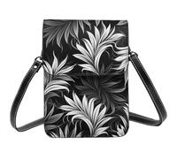 BSCKKDMN Petit sac à bandoulière noir et blanc pour femme en cuir PU avec bandoulière