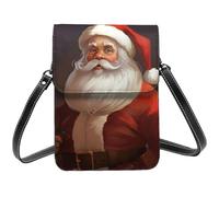 BSCKKDMN Petit sac à bandoulière Père Noël pour femme en cuir PU avec bandoulière