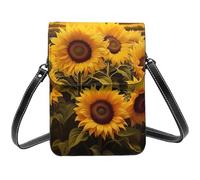 BSCKKDMN Petit sac à bandoulière tournesols pour femme en cuir synthétique avec bandoulière