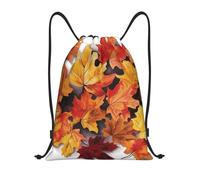 BSCKKDMN Sac à dos avec cordon de serrage pour femmes et hommes, sac à cordon de serrage, sac à cordon de serrage, sac de gym léger, noir, Medium