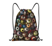 BSCKKDMN Sac à dos avec cordon de serrage pour femmes et hommes, sac à cordon de serrage, sac de sport léger, Noir/blanc, M