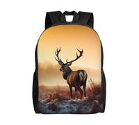 BSCKKDMN Sac à dos de voyage pour ordinateur portable pour femme et homme, imperméable, léger, mignon, sac à dos décontracté motif cerf