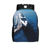 BSCKKDMN Sac à dos de voyage pour ordinateur portable pour femme et homme, imperméable, léger, mignon, sac à dos décontracté pour yacht