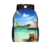 BSCKKDMN Sac à dos de voyage pour ordinateur portable pour femme et homme, imperméable, léger, mignon, sac à dos décontracté pour vacances tropicales