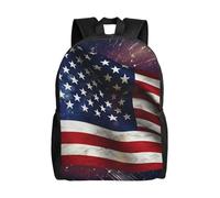 BSCKKDMN Sac à dos de voyage pour ordinateur portable pour femme et homme, sac à dos léger et mignon, sac à dos décontracté avec drapeau des États-Unis