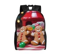 BSCKKDMN Sac à dos de voyage pour ordinateur portable pour homme et femme, imperméable, léger, mignon, bonhomme en pain d'épices, sac à dos décontracté