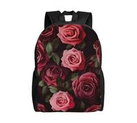 BSCKKDMN Sac à dos de voyage pour ordinateur portable pour homme et femme, imperméable, léger, mignon, fond rose, sac à dos décontracté