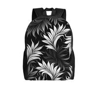 BSCKKDMN Sac à dos de voyage pour ordinateur portable pour homme et femme, imperméable, léger, mignon, noir et blanc, sac à dos décontracté
