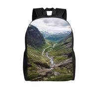 BSCKKDMN Sac à dos de voyage pour ordinateur portable pour homme et femme, imperméable, léger, mignon, sac à dos décontracté Norvège