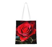 BSCKKDMN Sac fourre-tout en toile avec poches pour parcours de golf en bord de mer pour femme, sac à provisions mignon réutilisable, Rose., Taille unique