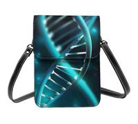 BSCKKDMN Science Gene Strand Petit sac à bandoulière pour femme Sac à main pour téléphone portable Sac portefeuille en cuir PU avec bandoulière