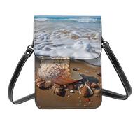 BSCKKDMN Sea And Shells Petit sac à bandoulière pour femme en cuir PU avec bandoulière
