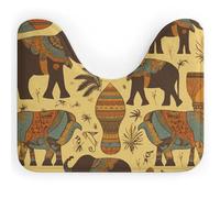 BSCKKDMN Tapis de toilette en forme de U en forme d'éléphant d'Afrique, ultra doux, super absorbant, antidérapant, en microfibre