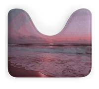 BSCKKDMN Tapis de toilette en forme de U ultra doux et super absorbant en microfibre antidérapant Motif lune Violet