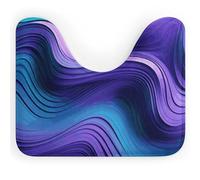 BSCKKDMN Tapis de toilette ondulé en forme de U ultra doux et super absorbant en microfibre antidérapant Violet