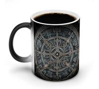 BSCKKDMN Tasse à café magique en céramique de 325 ml - Sensible à la chaleur - Changement de couleur - Tasse à café Helm of Awe - Pour homme et femme