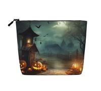 BSCKKDMN Trousse de maquillage pour femme - Imperméable - En lin - Légère - Fermeture éclair - Trousse de toilette de voyage - Sac de rangement pour pinceaux de maquillage