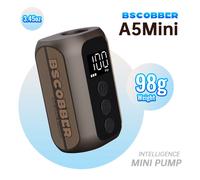 BSCOBBER-Gonfleur électrique portable 4 en 1 pour vélo, outil de cyclisme, injection d'air, pompe à vélo, accessoires 100PSI avec écran brown