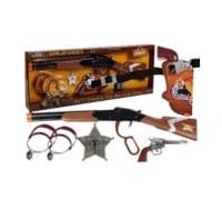 BSD Jeu d'imitation, Ensemble de Jeu Cowboy, Costume de Cowboy pour Enfants, Costume de Shérif avec Pistolet et Accessoires