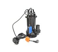 BSD Pompe de drainage pour eaux usées, pompe submersible, pompe submergée avec broyeur et flotteur, corps en fonte - Pompe à eau chargée WQD - 550W, 17 000 l/h, hauteur de refoulement de 8 m