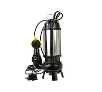 BSD Pompe d'évacuation pour Eaux Usées, Pompe Submersible, Pompe Immergée avec Broyeur et Flotteur, Corps en Nickel/Fonte - Pompe pour Eaux Chargées - 1500W, 23 000L/h, 17,5m Hauteur de Refoulement