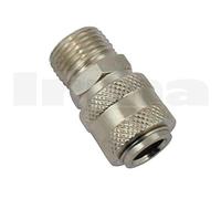 BSD Raccord Rapide d'Air Comprimé Femelle - 1/2” BSP Filetage Mâle - Coupleur Rapide Compresseur Pneumatique (Type 26) - Acier