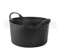 BSD Seau Flexible en Caoutchouc 14L - Noir - Seau de Mélange de Mortier, Corbeille Flexible