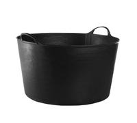 BSD Seau Flexible en Caoutchouc 55L - Noir - Seau de Mélange de Mortier, Corbeille Flexible