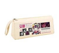 BSD Trousse à crayons Dazai Osamu Anime Nakahara Chuuya avec poignée portable, noir et blanc, triangulaire, en trois dimensions, trousse à crayons de grande capacité, papeterie pour adolescents et
