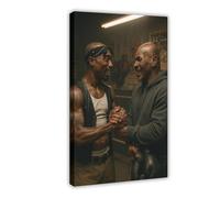 BSDFDFAA Impression sur toile avec légendes du hip-hop et de la boxe - Décoration murale pour salon, chambre à coucher - 50 x 75 cm