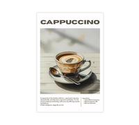 BSDFDFAA Impression sur toile Cappuccino Coffee pour chambre à coucher, bureau, chambre, cadeau 40 x 60 cm