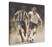 BSDFDFAA Impression sur toile de joueurs de football - Décoration murale pour salon, chambre à coucher - 60 x 60 cm
