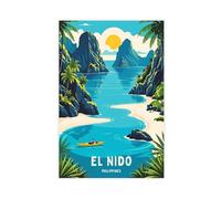 BSDFDFAA Impression sur toile El Nido Philippines - Décoration murale pour salon, chambre à coucher - 20 x 30 cm