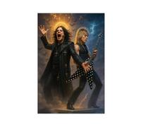 BSDFDFAA OzzyOsbourne & Randy Rhoads Impression sur toile Décoration murale pour salon, chambre à coucher 20 x 30 cm
