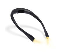 Bsdgeclogy Lampe de lecture 3 couleurs et 9 luminosités, tour de cou pliable, parfaite pour lire au lit, tricoter, camping, réparation, amateurs de livres (noir)