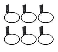 BSDHGF Lot de 6 anneaux de support mural pour pot de fleurs de 12,7 cm en métal avec support pour pots de fleurs d'extérieur et d'intérieur (noir, 10,2 cm)