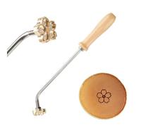 BSDLZCH Moule à logo en acier pour gâteau de marque de dessin animé - Fer à gaufrer - Chauffage - Fer à cuire au pain - Moule à estampage à chaud - Outil de gâteau (forme de fleur)