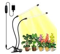 bseah Grow Light Plant Light Indoor Plants, Full Spectrum Clip Plant Growing Lamp, 10-Level Dimmable, Auto On Off Timing 3 9 12Hrs (yello)