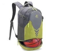 Bseash Sac à Dos de Basket-Ball athlétique léger de 35L, Sac à Dos de Gymnastique Multifonctionnel avec Compartiment pour Ballon au Fond, adapté au Ballon de Volley-Ball, de Football et de Soccer.