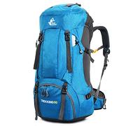 Bseash Sac à dos de randonnée léger et imperméable de 60L avec housse de protection contre la pluie, sac à dos de voyage pour l'escalade, le camping et la randonnée