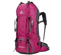 Bseash Sac à dos de randonnée léger et imperméable de 60L avec housse de protection contre la pluie, sac à dos de voyage pour l'escalade, le camping et la randonnée