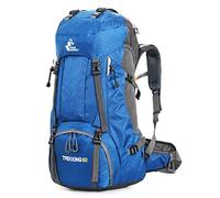 Bseash Sac à dos de randonnée léger et imperméable de 60L avec housse de protection contre la pluie, sac à dos de voyage pour l'escalade, le camping et la randonnée