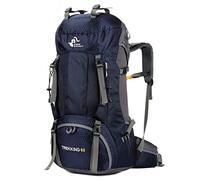 Bseash Sac à dos de randonnée léger et imperméable de 60L avec housse de protection contre la pluie, sac à dos de voyage pour l'escalade, le camping et la randonnée