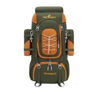 Bseash Sac à dos imperméable de 70 L (65 + 5) avec housse de pluie, sac à dos de voyage pour escalade, randonnée (vert kaki)