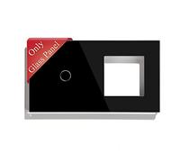 BSEED DIY 157 * 86mm Plateau avec Combinaison de Cadres de 50mm Pour Interrupteur D'Éclairage et Prise 1 Gang Noir