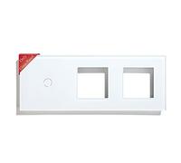 BSEED DIY Panneau avec Combinaison de Cadres de 50mm Pour 1 Gang Interrupteur et Prise Blanc 228mm*86mm