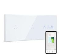 BSEED Interrupteur Alexa avec interrupteur tactile WiFi pour volet roulant et store intelligent, fonctionne avec Smart Life/Tuya