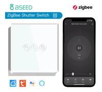 BSEED - interrupteur de volet intelligent Zigbee, pour stores électriques motorisés, volet roulant, Tuya Google Home, commande vocale Alexa, maison intelligente White